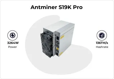 Bitmain Antminer S19K Pro 136TH/s Bitcoin Miner - CryptoMinerBros