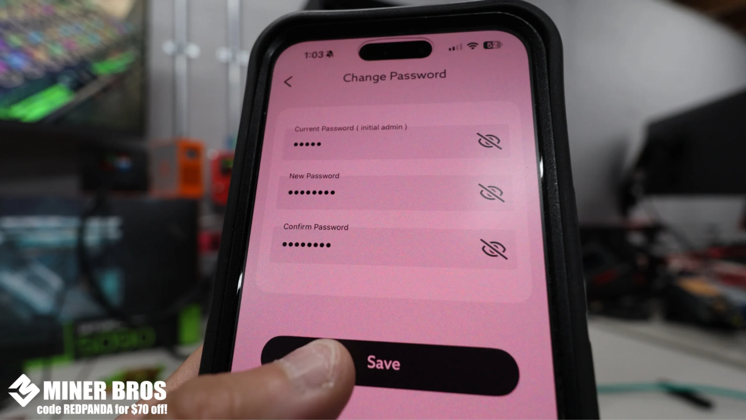 Log in using the default password admin. You'll be prompted to create a new secure password.