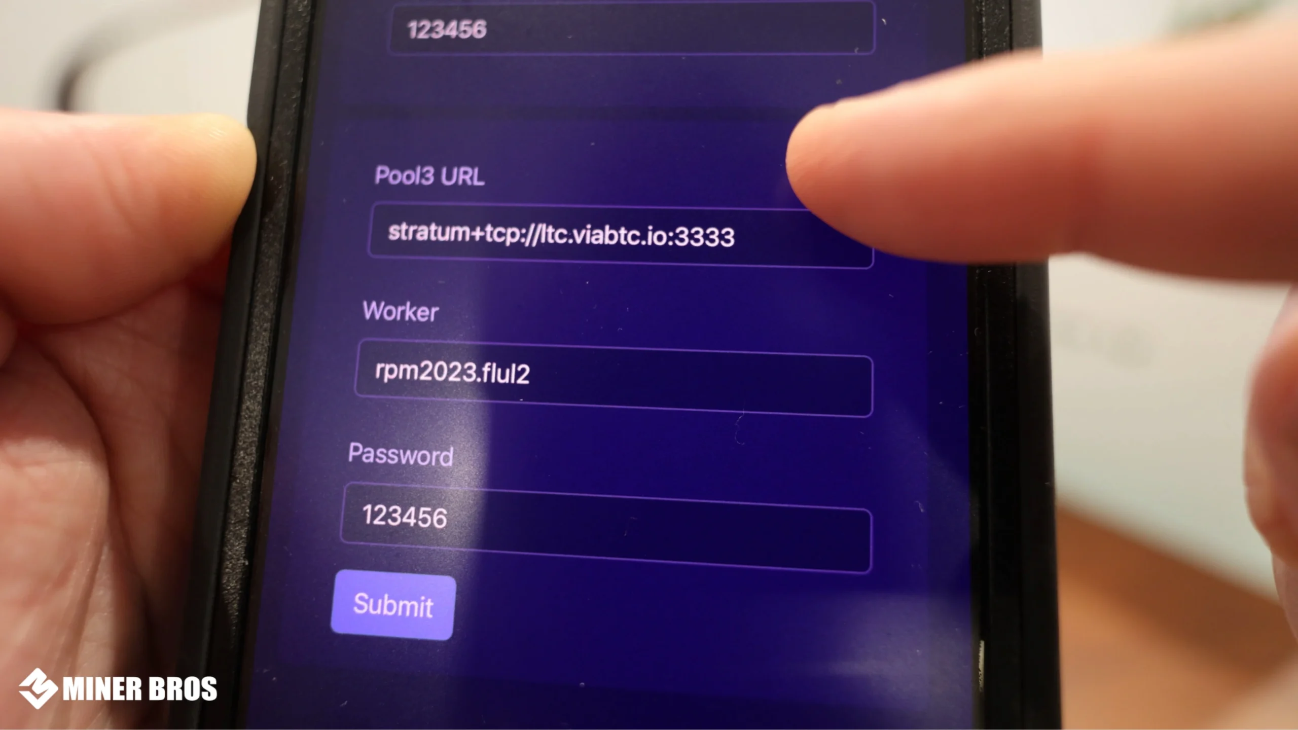 In this section, you’ll enter your mining pool details. For example - 16