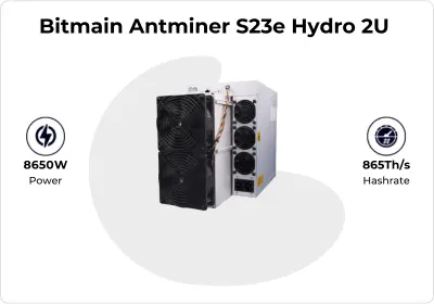 Bitmain Antminer S23e Hydro 2U - High-Efficiency Hydro-Cooled Bitcoin Miner detail